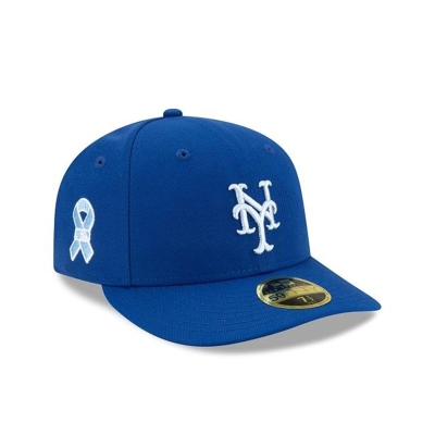 Blue New York Mets Hat - New Era MLB Father's Day Low Profile 59FIFTY Fitted Caps USA8241367